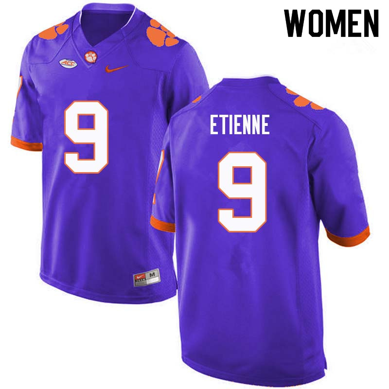 Women #9 Travis Etienne Clemson Tigers College Football Jerseys Sale-Purple - Click Image to Close